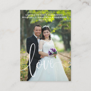 Visita Tarjeta Sagrada de Favor de Boda con Superposición