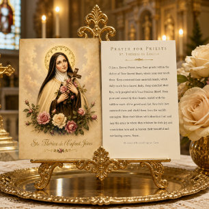 Visita Tarjeta Sagrada de la Oración Vintage a Santa Tere