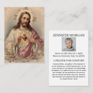 Visita Tarjeta Sagrada de Oración Funeral Católica Memori