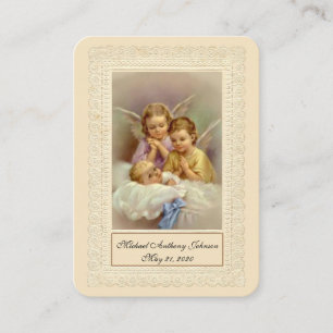 Visita Tarjeta Sagrada de Recuerdo de Bautismo para Niño 
