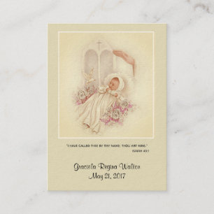 Visita Tarjeta Sagrada de Recuerdo del Bautismo de Bebé C