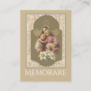 Visita Tarjeta santa bendecida de Memorare del Virgen