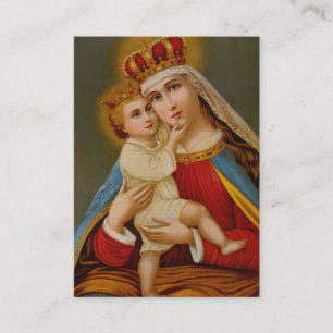 Visita Tarjeta santa bendecida reina de Memorare del