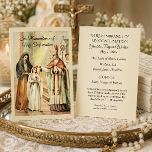 Visita Tarjeta Santa de Confirmación de Recuerdo --