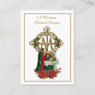 Visita Tarjeta Santa de la Natividad Espiritual Bouquet