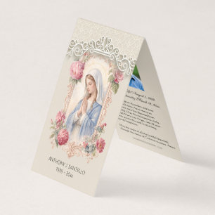 Visita Tarjeta Santa de Oración Funeraria Católica Virgen