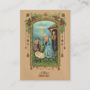 Visita Tarjeta santa de saludo de la natividad del