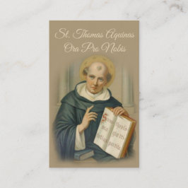 VISITA TARJETA SANTA DEL REZO DE ST THOMAS AQUINAS