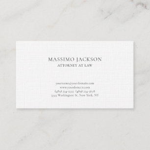 Visita Tarjeta simple de abogado de Linen Unique Attorney