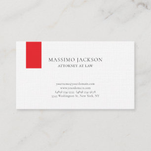 Visita Tarjeta simple de abogado de Linen Unique Attorney