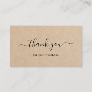 Visita Tarjeta simple marrón elegante de orden rústico