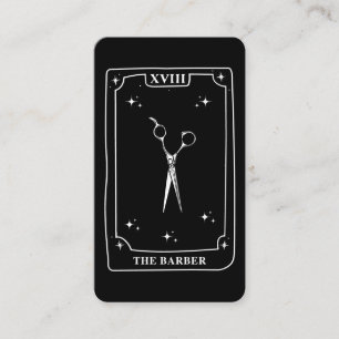 Visita Tarjeta Tarot mística Barber de tijeras blancas ne