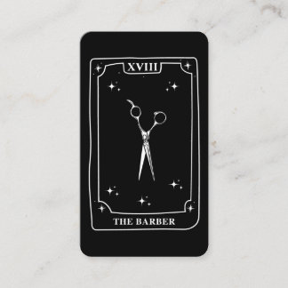 Visita Tarjeta Tarot mística Barber de tijeras blancas ne