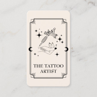 Visita Tarjeta Tarot Tattoo Artista Celestial de la tarje