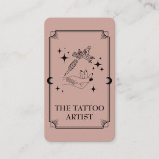 Visita Tarjeta Tarot Tattoo Artista Celestial de la tarje