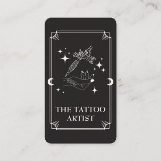 Visita Tarjeta Tarot Tattoo Artista Celestial de la tarje