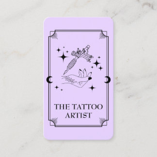 Visita Tarjeta Tarot Tattoo Artista Celestial de la tarje