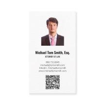 Tarjeta Vertical de Foto y Código QR de Abogado Mi