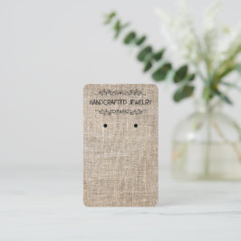 Visita Tarjeta vertical de navegación - Jute natural -