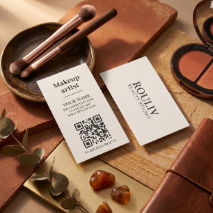 Visita Tarjeta vertical minimalista de código QR   Tono t
