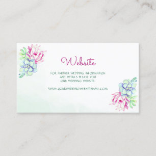 Visita Tarjeta web Boda de Cactus Succulents Modern