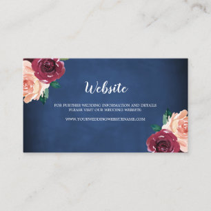 Visita Tarjeta web de Boda de Rosa de Marina Azul Rubor B