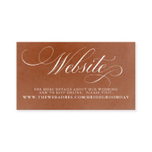 Tarjeta web de Boda floral blanca y terracota