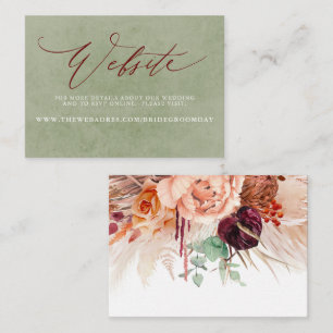 Visita Tarjeta web de Boda floral tropical