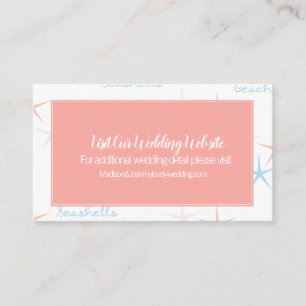 Visita Tarjeta web de Boda moderno de Summer Beach