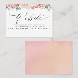 Visita Tarjeta web de Dusty Rosa Peach Floral Boda