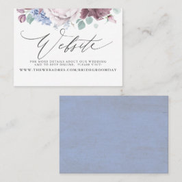 Visita Tarjeta web de Mauve Dusty Blue Floral Boda