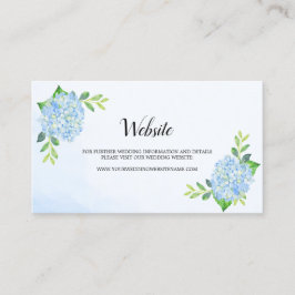 Visita Tarjeta web del Boda de Hidrangea Azul Floral Mode