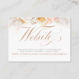 Visita Tarjeta web del Boda exótico de Pastel Floral