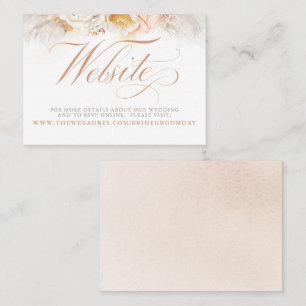 Visita Tarjeta web del Boda exótico de Pastel Floral