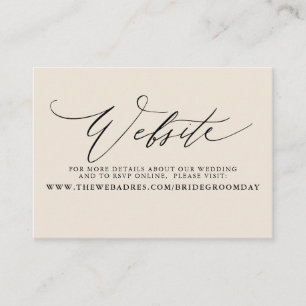 Visita Tarjeta web minimalista de Boda de guiones moderno
