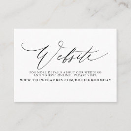 Visita Tarjeta web minimalista de Boda de guiones moderno