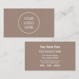 Visita Taupe Simple Moderno Añada su tarjeta de presentac
