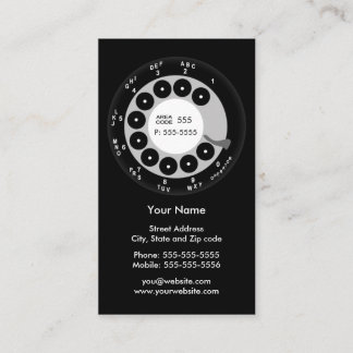 Visita Teléfono retro Tarjeta de perfil/negocio en blanco