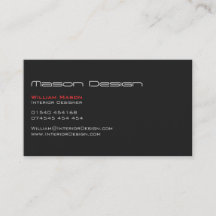 Texto gris sólo tarjeta de presentación minimalist