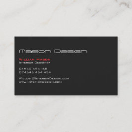 Visita Texto gris sólo tarjeta de presentación minimalist