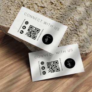 Visita texto simple Medios sociales QR Código tarjeta de 
