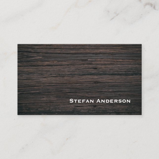 Visita Textura de madera de tarjeta profesional (Anverso)
