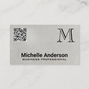 Visita Textura gris   Tarjeta de presentación Monograma Q