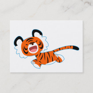 Visita Tigre Personalizado lindo en la tarjeta de present