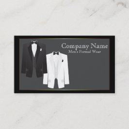 Visita Trajes Formales para Hombres Tarjeta de Negocio