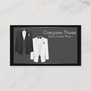 Visita Trajes Formales para Hombres Tarjeta de Negocio