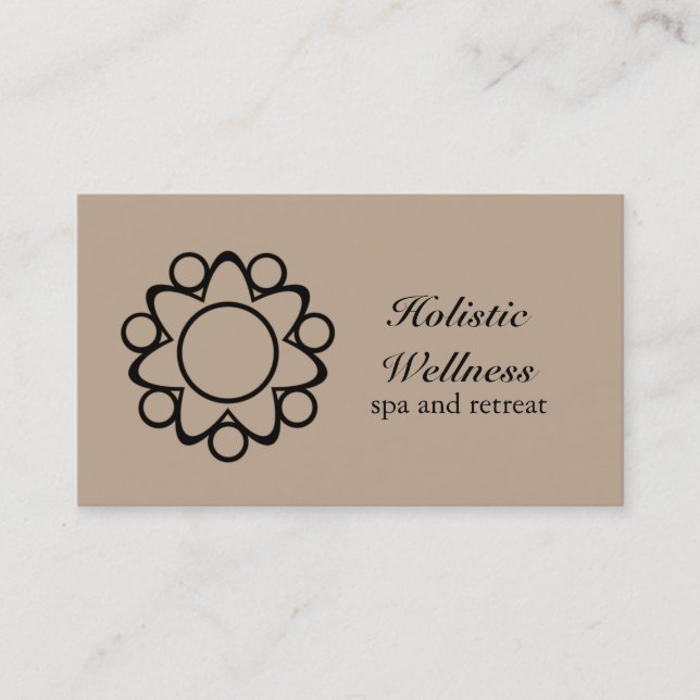 Visita Tranquila tarjeta de presentación de flores, Latte (Anverso)