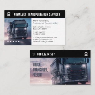 Visita Transporte y logística   Tarjeta de presentación d