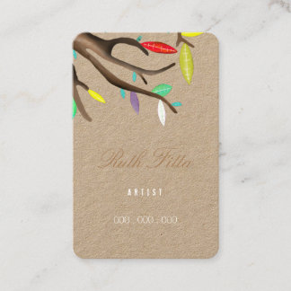 VISITA TREE FACEBOOK Y ETSY HANDMADE LOGO TARJETA DE NEGO