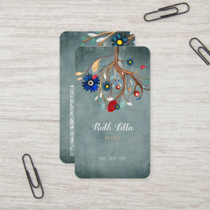 VISITA TREE FACEBOOK Y ETSY HANDMADE LOGO TARJETA DE NEGO